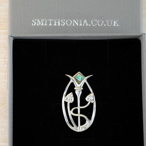 Vintage Sterling Silver Brooch in the Arts and Crafts Style.