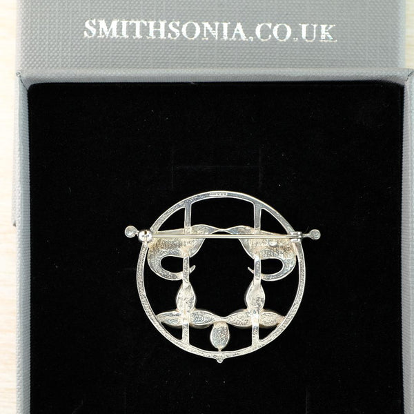 Vintage Sterling Silver Charles Rennie Mackintosh Inspired Brooch.