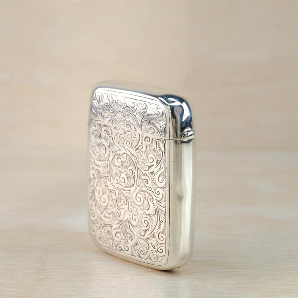 Antique Silver Vesta Case, Hallmarked Birmingham, 1888.