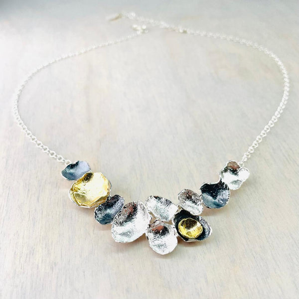 Three Colour Organic Cup Necklace by JB Designs.