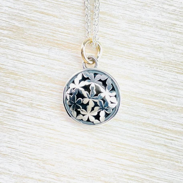 Linda Macdonald Handmade Silver and Gold 'Blossom' Pendant.