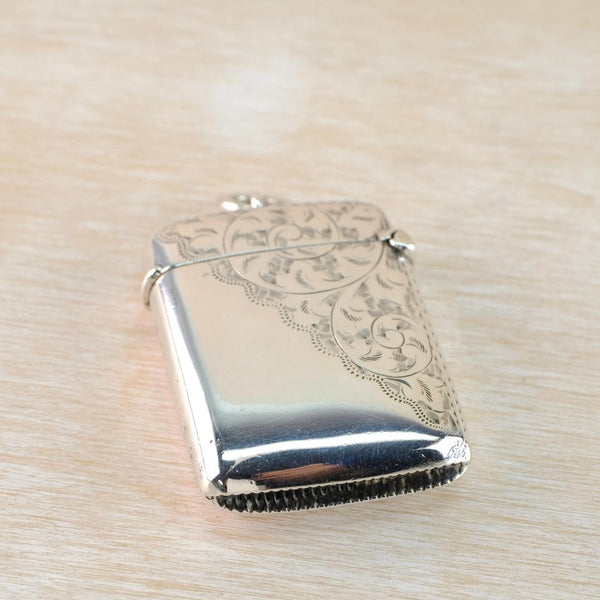 Antique Silver Vesta Case, Hallmarked Birmingham 1901