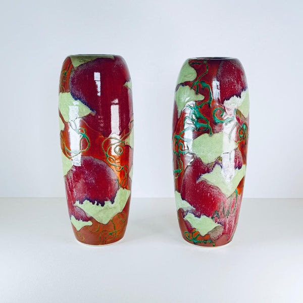 Pair of Handmade Limited Edition Vases by Claire Woodall at Dartington Pottery