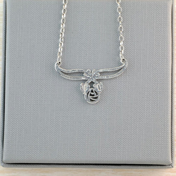 Mackintosh Style Vintage Sterling Silver Necklet.