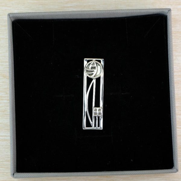 Vintage Sterling Silver Charles Rennie Mackintosh Style Brooch.