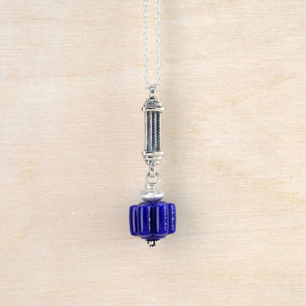 Sterling Silver Pendant  with Art Deco Drop by Emily Merrix