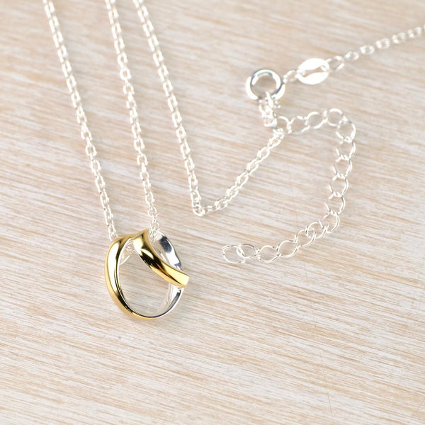 Two Colour Sterling Silver Ribbon Pendant by JB Designs.