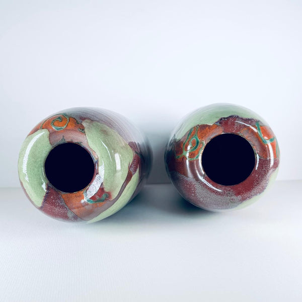 Pair of Handmade Limited Edition Vases by Claire Woodall at Dartington Pottery