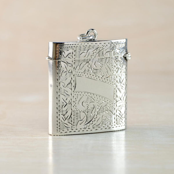 Antique Silver Vesta Case, Hallmarked Chester 1902