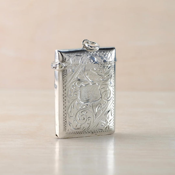 Antique Silver Vesta Case, Hallmarked London, 1904