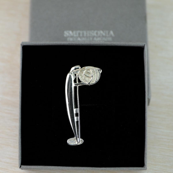 Vintage Brooch in Sterling Silver Inspired by Charles Rennnie Mackintosh.