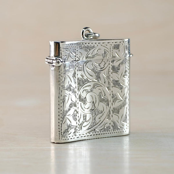 Antique Silver Vesta Case, Hallmarked Chester 1902