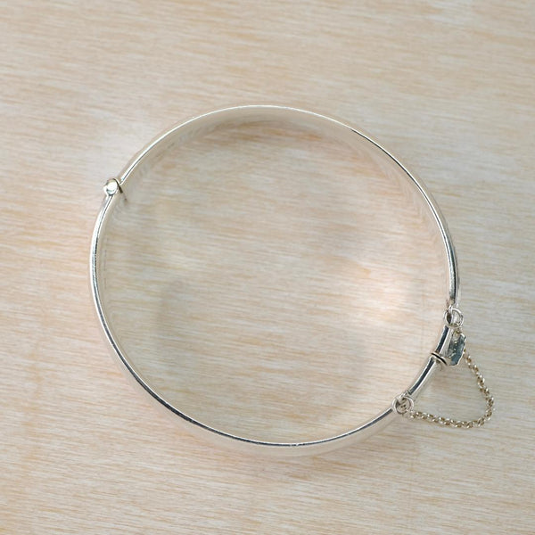 Vintage Sterling Silver Bangle Bracelet, Hallmarked London, 1960.