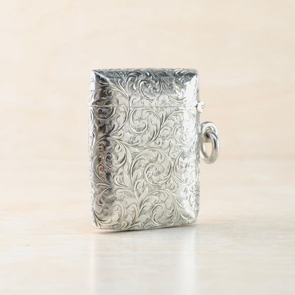 Antique Silver Vesta Case, Hallmarked Birmingham, 1898.