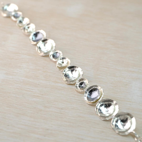 Two Colour Sterling Silver Linked Bracelet by JB Designs.