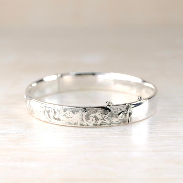 Vintage Sterling Silver Bangle Bracelet Hallmarked Birmingham, 1959