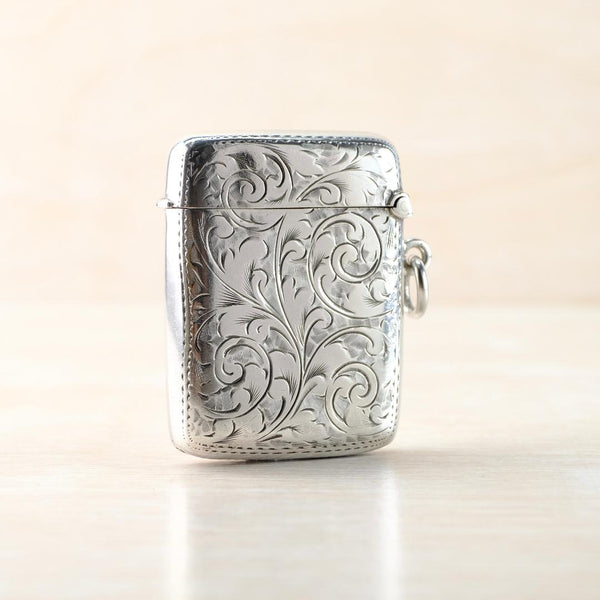 Antique Silver Vesta Case, Hallmarked Birmingham, 1902.