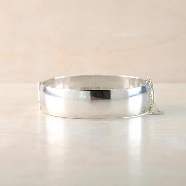Vintage Engraved Silver Bangle Bracelet, Hallmarked in Birmingham 1978