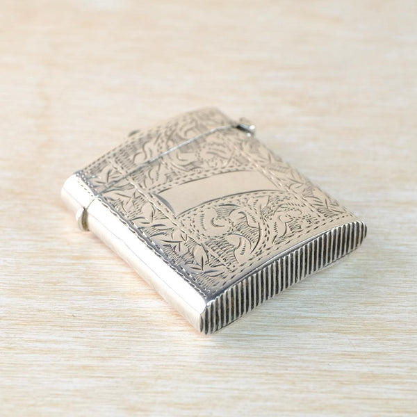 Antique Silver Vesta Case, Hallmarked Chester 1902