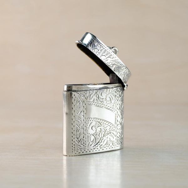 Antique Silver Vesta Case, Hallmarked Chester 1902