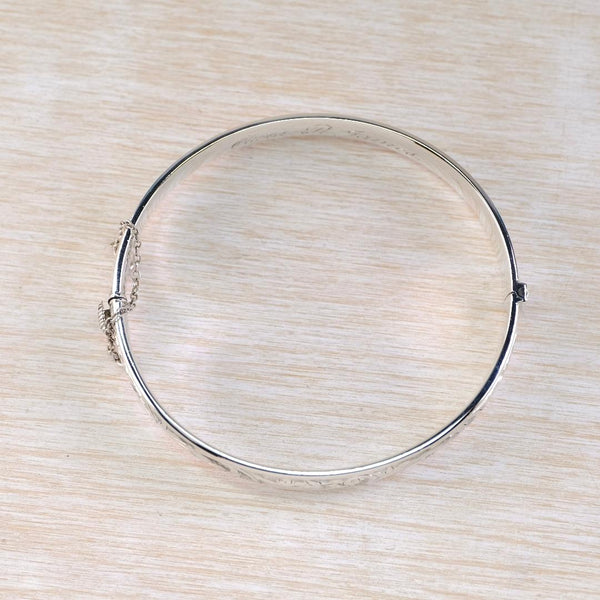 Vintage Sterling Silver Bangle Bracelet Hallmarked Birmingham, 1959