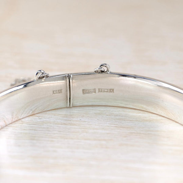Vintage Sterling Silver Bangle Bracelet Hallmarked Birmingham, 1959