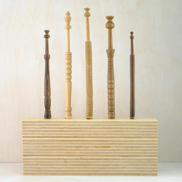 Found Objects Sculpture With Lacemaking Bobbins.