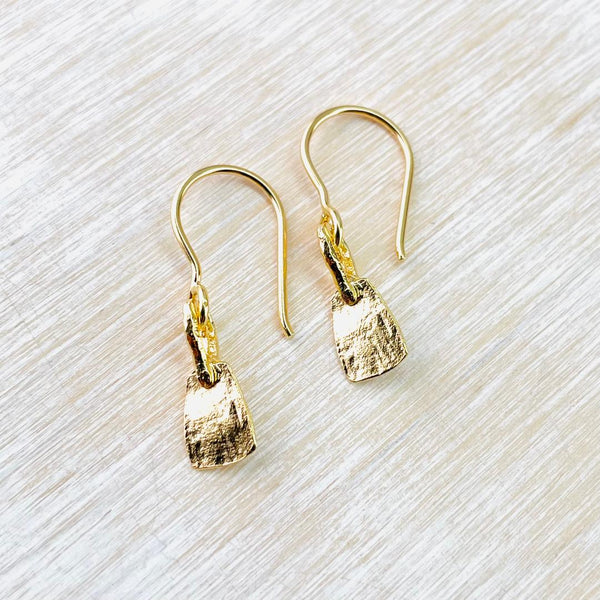 Gold Plated On Silver Drop Earrings by JB Designs.