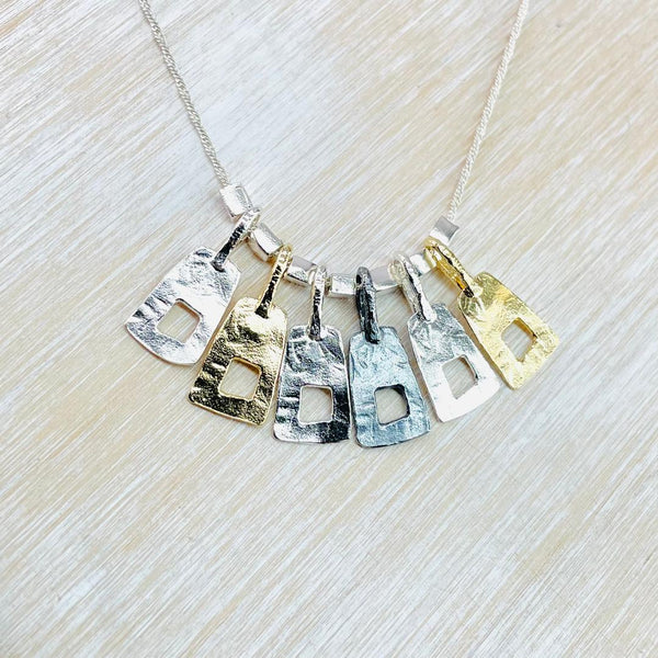 Silver and Gold Plated Multi Element Necklace by JB Designs.