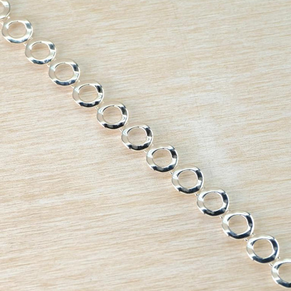 Circles Sterling Silver Link Bracelet by JB Designs.
