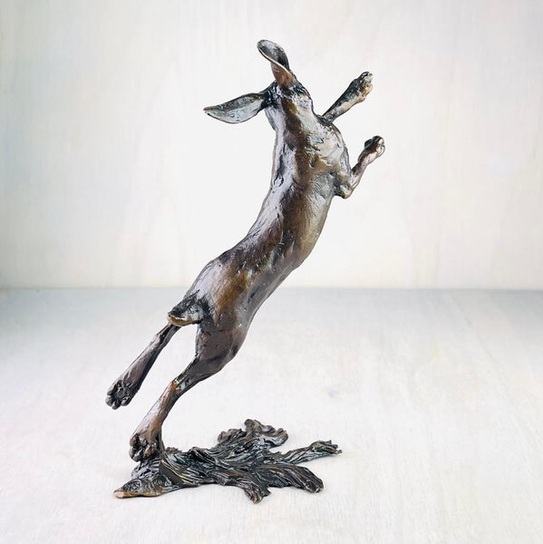 Limited Edition Bronze 'Boxing Hare' by Michael Simpson