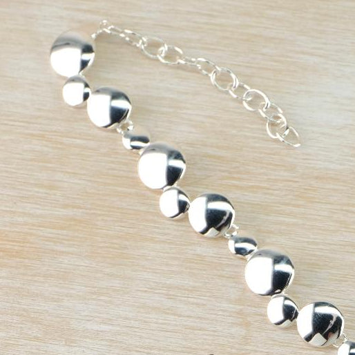 Circles Sterling Silver Links Bracelet by JB Designs.