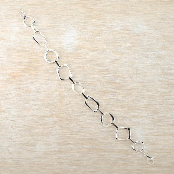 Sterling Silver Organic Open Links  Bracelet by JB Designs.