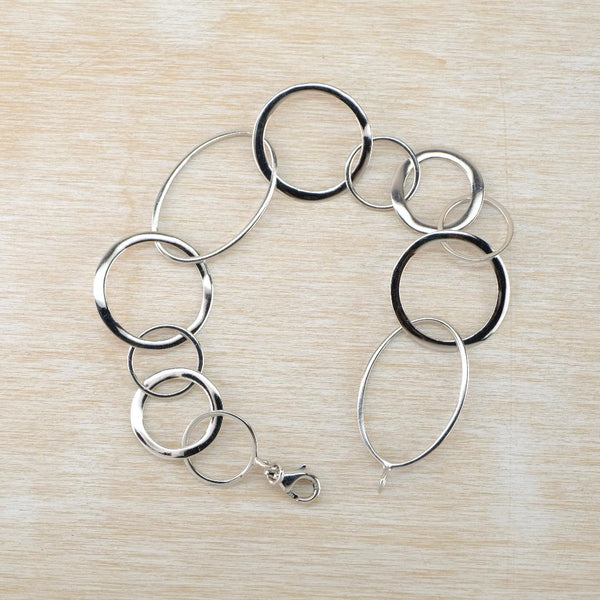 Sterling Silver Inter-Linked Bracelet by JB Designs.