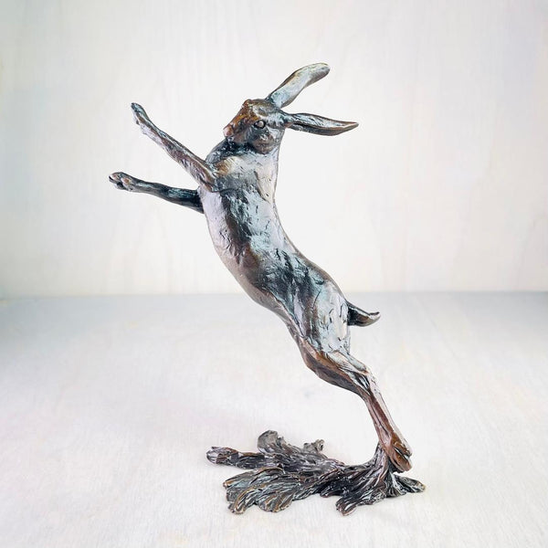 Limited Edition Bronze 'Boxing Hare' by Michael Simpson