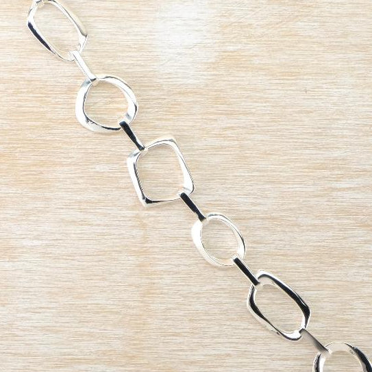 Sterling Silver Organic Open Links  Bracelet by JB Designs.