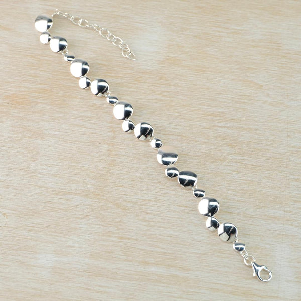 Circles Sterling Silver Links Bracelet by JB Designs.