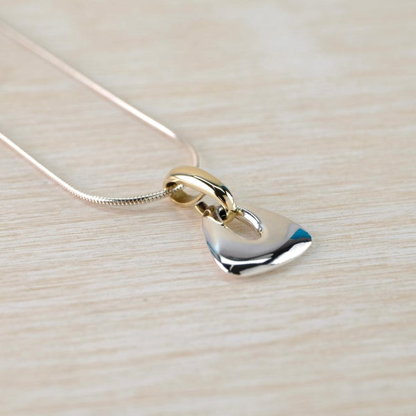 Vintage Sterling Silver and Gold Pendant.