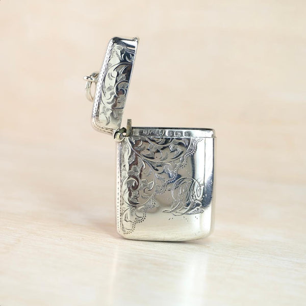 Antique Silver Vesta Case, Hallmarked Birmingham 1901