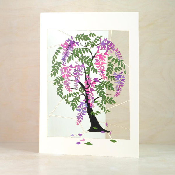 'Wisteria' Laser Cut Blank Card.