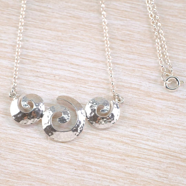 Silver Spirals Necklace.