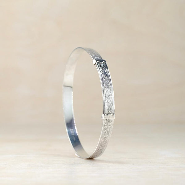 Vintage Silver Bangle Bracelet Hallmarked in Birmingham 1952