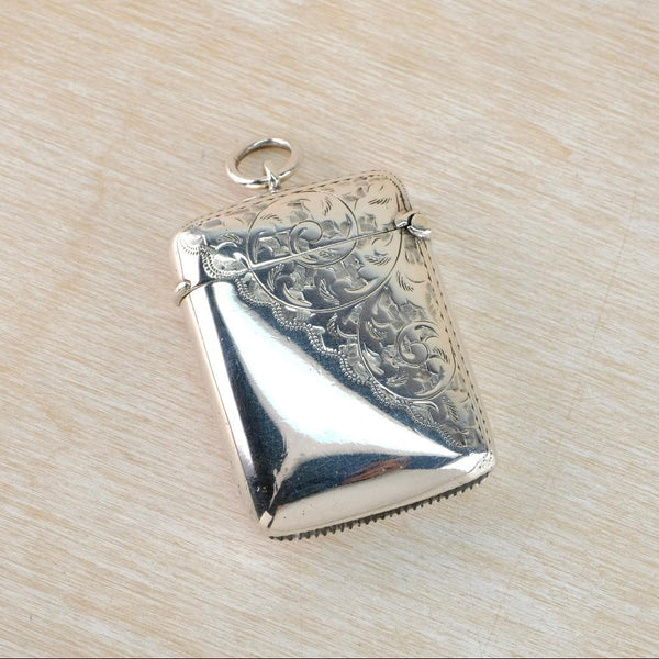 Antique Silver Vesta Case, Hallmarked Birmingham 1901