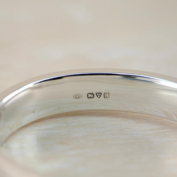 Vintage Silver Bangle Bracelet, Hallmarked in Chester, 1948