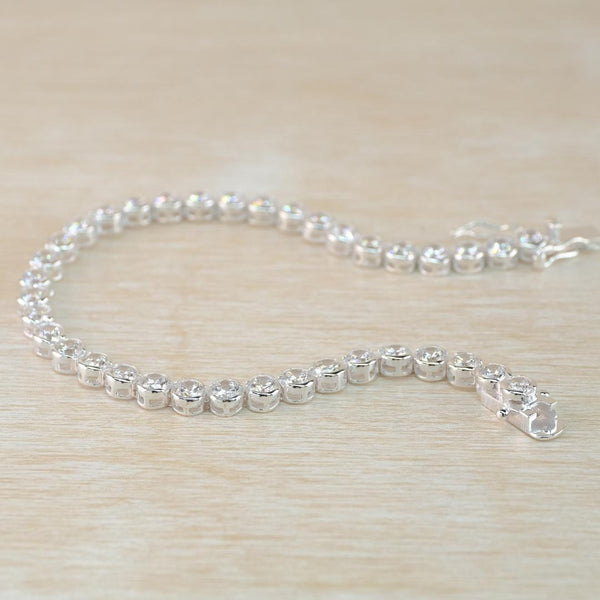 Classic Sterling Silver and CZ Tennis Bracelet by JB Designs.