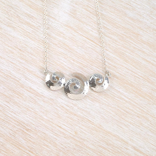Silver Spirals Necklace.