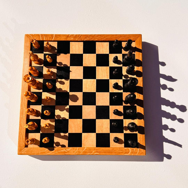 Wooden St George's Chess Set and  Hand Crafted Board.