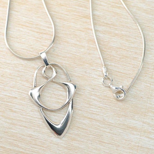 Vintage Silver Pendant in The Art Nouveau Style