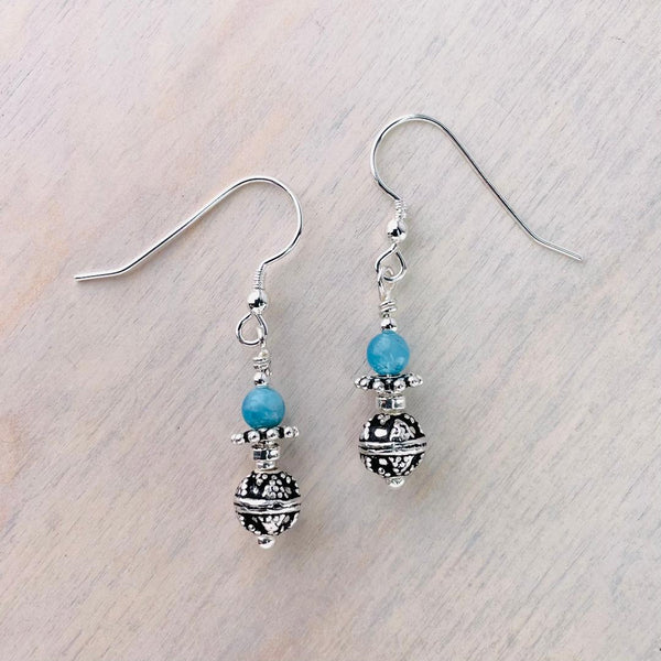 Silver discount chalcedony earrings