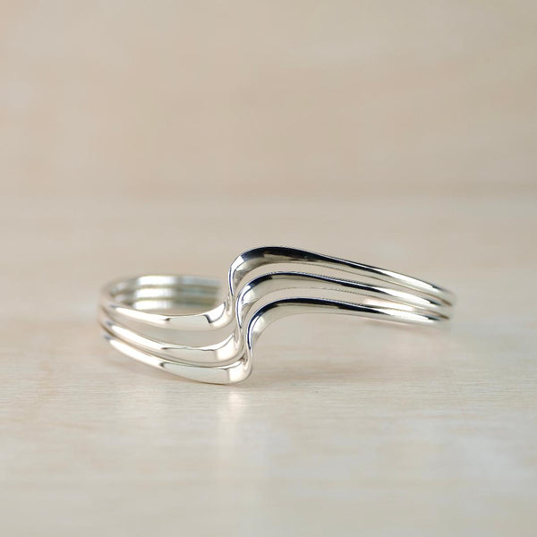 Vintage Hallmarked Sterling Silver Cuff Bangle.